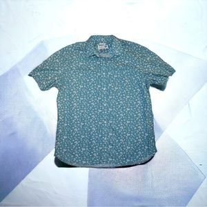 Old Navy Men's Floral Blue Button-Up Shirt - XL S…